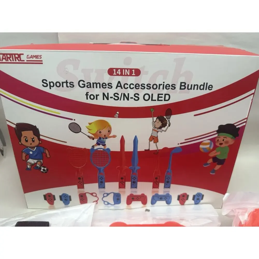 14 in 1 Sports Accessories Kit for Nintendo Switch/OLED Sports Games Bundle Kit